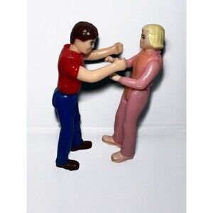 Vintage Nylint Action Figures 2.25” Man Woman Mini People Toy Collectible
